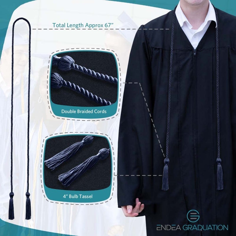 Endea Graduation Single Honor Cord (Navy Blue) - Image 3